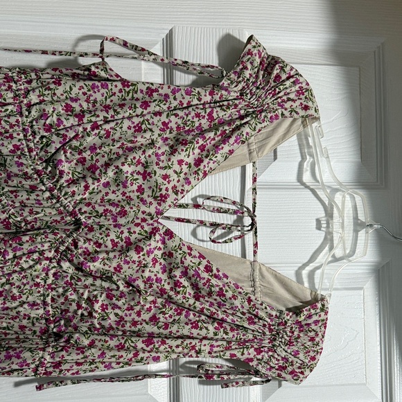 Time and Tru Floral Maxi Dress in Pink and Cream - Picture 5 of 5